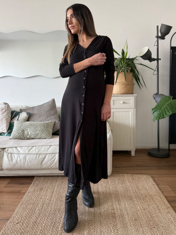 Vestido maternal y lactancia FLORENCIA negro