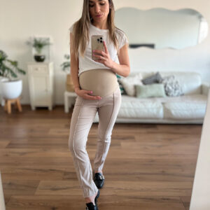 Pantalón maternal VIENA beige