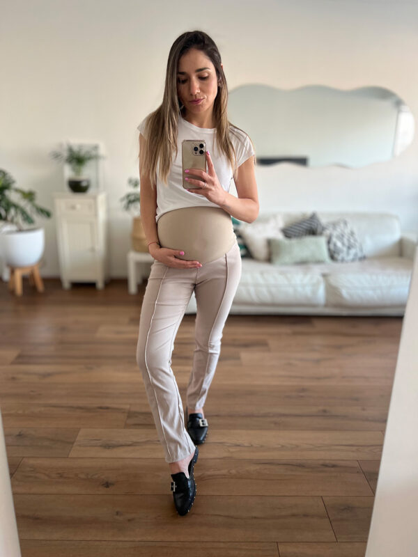 Pantalón maternal VIENA beige