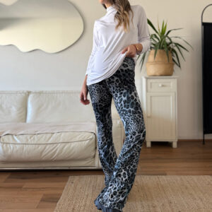 Calza maternal FLARE leopardo azul