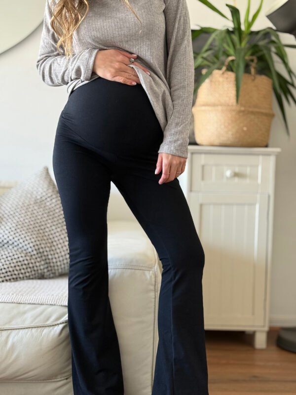 Calza maternal FLARE gamuza negra - Imagen 2