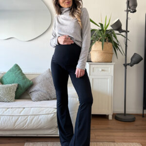 Calza maternal FLARE gamuza negra