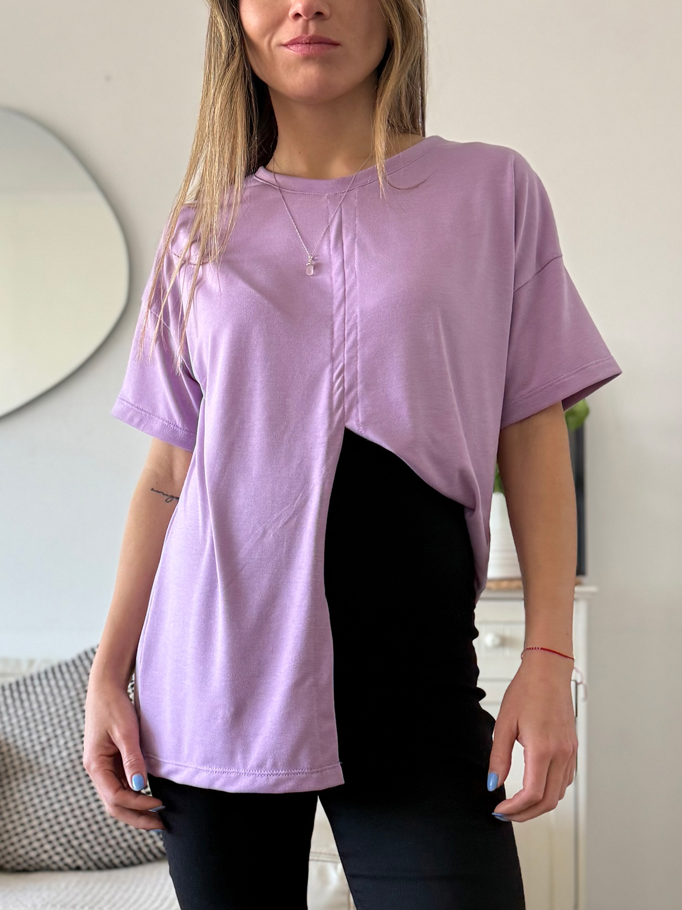 Polera maternal IBIZA malva