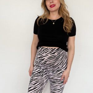 Calza Biker maternal animal print cebra