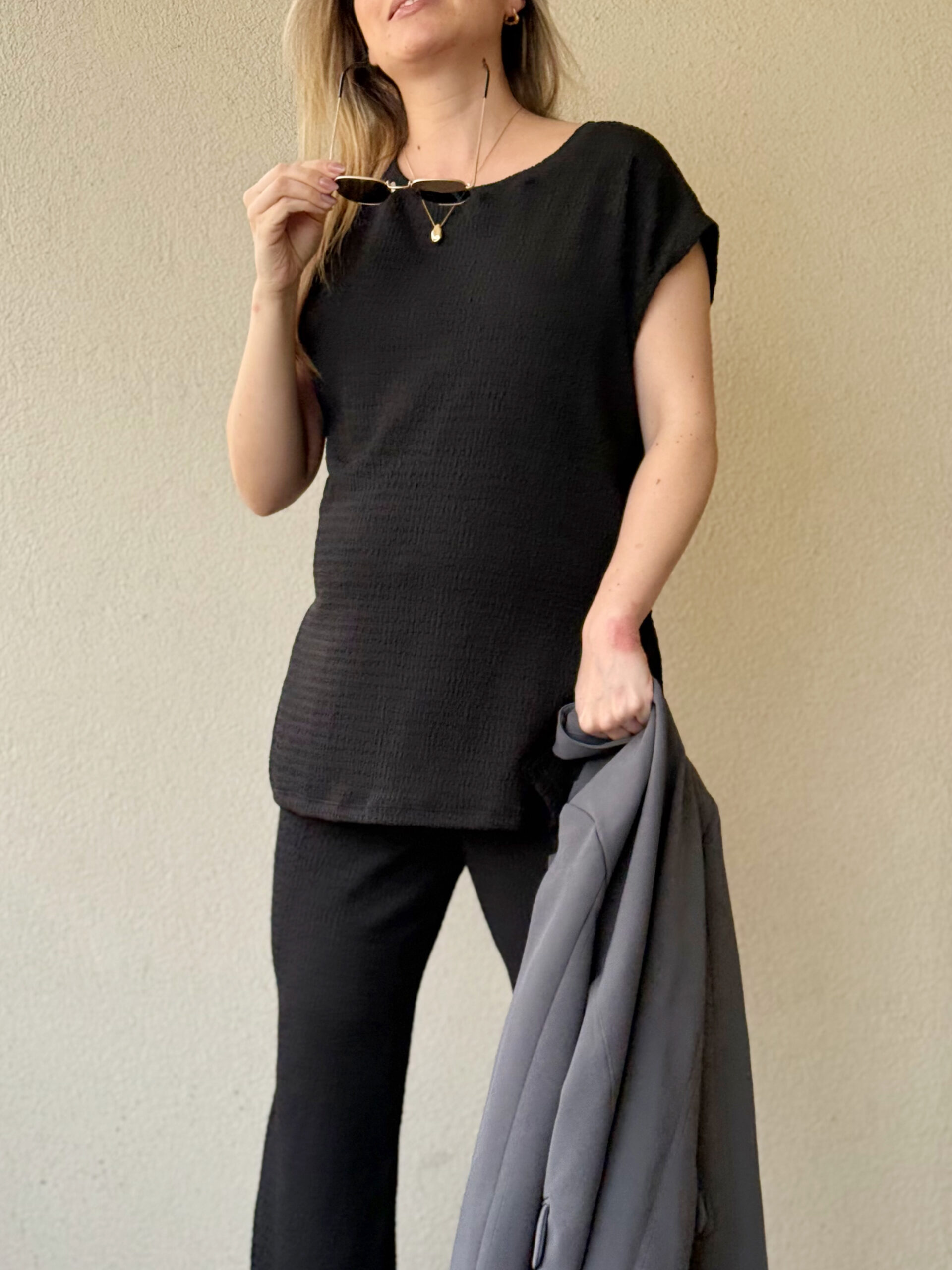 Set ATENAS Negro (palazzo New York mas polera Malta)